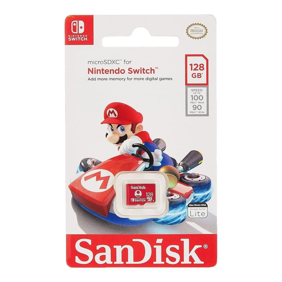 SanDisk microSDXC UHS-I Card 128GB for Nintendo Switch - Mario Edition
