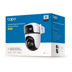 TP-Link Outdoor Dual Lens Pan/Tilt Security Camera - 2K 3MP Dual Lens, Wide-Angle & Telephoto Lens, Synchronized Smart Tracking, One-Tap Smart Focus, IP66 Weather Resistance, Ether