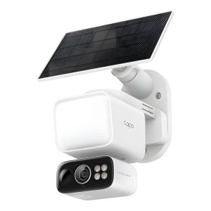 2K 3MP(2304×1296), 2.4 GHz, 10400mAh rechargeable lithium-ion battery, Solar panel (5.2V, 2.5W) , 800lm Floodlight(4000K