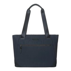 Targus - Avila 14"-16" Laptop Tote - Midnight Navy (More than just stylish - it's purpose-driven too. Crafted from water-resistant fabric with chic vegan leather accents and metallic hardware, it’s built to last. The fabric, made from 11 recycled water bottles, reflects its commitment to sustainability. And thoughtful touches like comfortable double handle and sleek, versatile design make it the go-to tote for tackling your busiest days with confidence and class.)