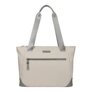 Targus - Avila 14"-16" Laptop Tote - French Oak (More than just stylish - it's purpose-driven too. Crafted from water-resistant fabric with chic vegan leather accents and metallic hardware, it’s built to last. The fabric, made from 11 recycled water bottles, reflects its commitment to sustainability. And thoughtful touches like comfortable double handle and sleek, versatile design make it the go-to tote for tackling your busiest days with confidence and class)