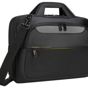 Targus - CityGear 15" - 17.3" Topload Laptop Case - Black (The CityGear 15-17.3" Topload Laptop Case will protect and transport laptops with plenty of additional space for your accessories and business tools while maintaining an overall slim profile designed to fit in overhead compartments or beneath the seat. This multifunctional case offers grab and go handles, padded shoulder straps and trolley straps to keep you comfortable and agile on the move)