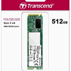 TRANSCEND 512GB MTE220S PCI-E GEN 3x4 NVMe M.2 2280 SSD 3D TLC with DRAM cache - 3500 MB/s Read 2500 MB/s Write -1100TBW