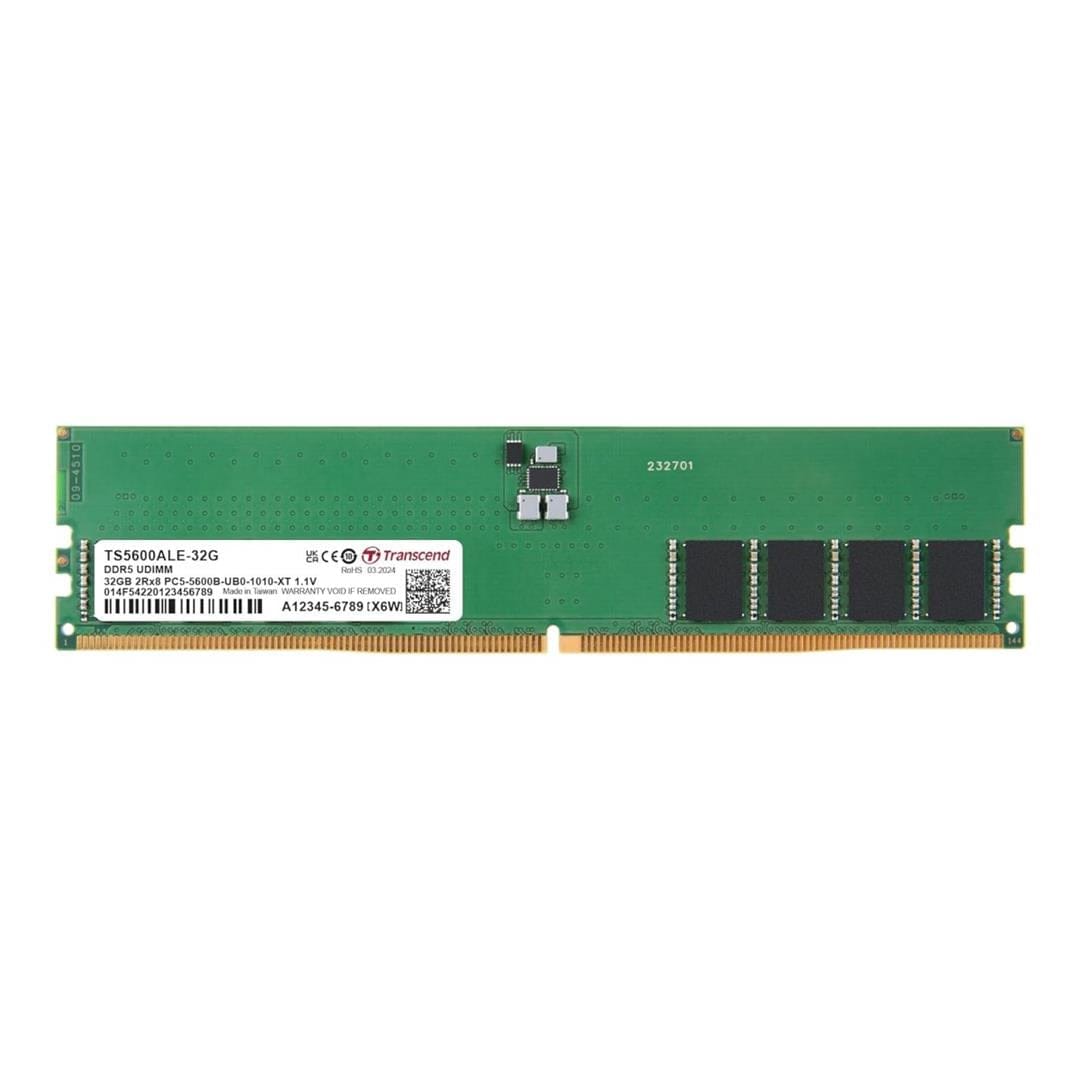 TRANSCEND 32GB DDR5-5600 Embedded Unbuffered DESKTOP Long DIMM 2RX8 CL46 (2Gx8)x16