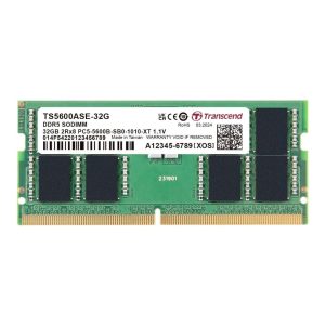 TRANSCEND 32GB DDR5-5600 Embedded Unbuffered NOTEBOOK SO-DIMM 2RX8 CL46 (2Gx8)x16
