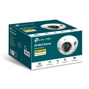 3MP, 2.8mm Fixed Lens, 1/2.8” Progressive Scan CMOS, H.265+/H.265/H.264+/H.264, IR LED, 25fps/30fps (2304x1296), IK08, P