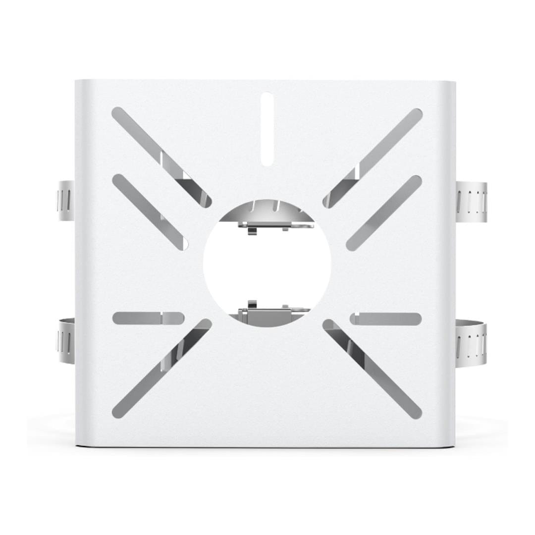 SGCC Galvanized Steel, VIGI White, 70–130 mm Pole Compatibility, 392.25 g, 105 × 100 × 39 mm, Bullet/PT Camera Mounting,
