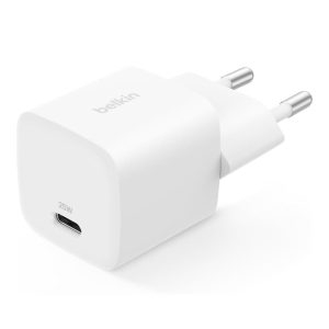Belkin - BoostCharge 25Watt Wall Charger (1 x USB-C Port) - White (Does NOT include cable)