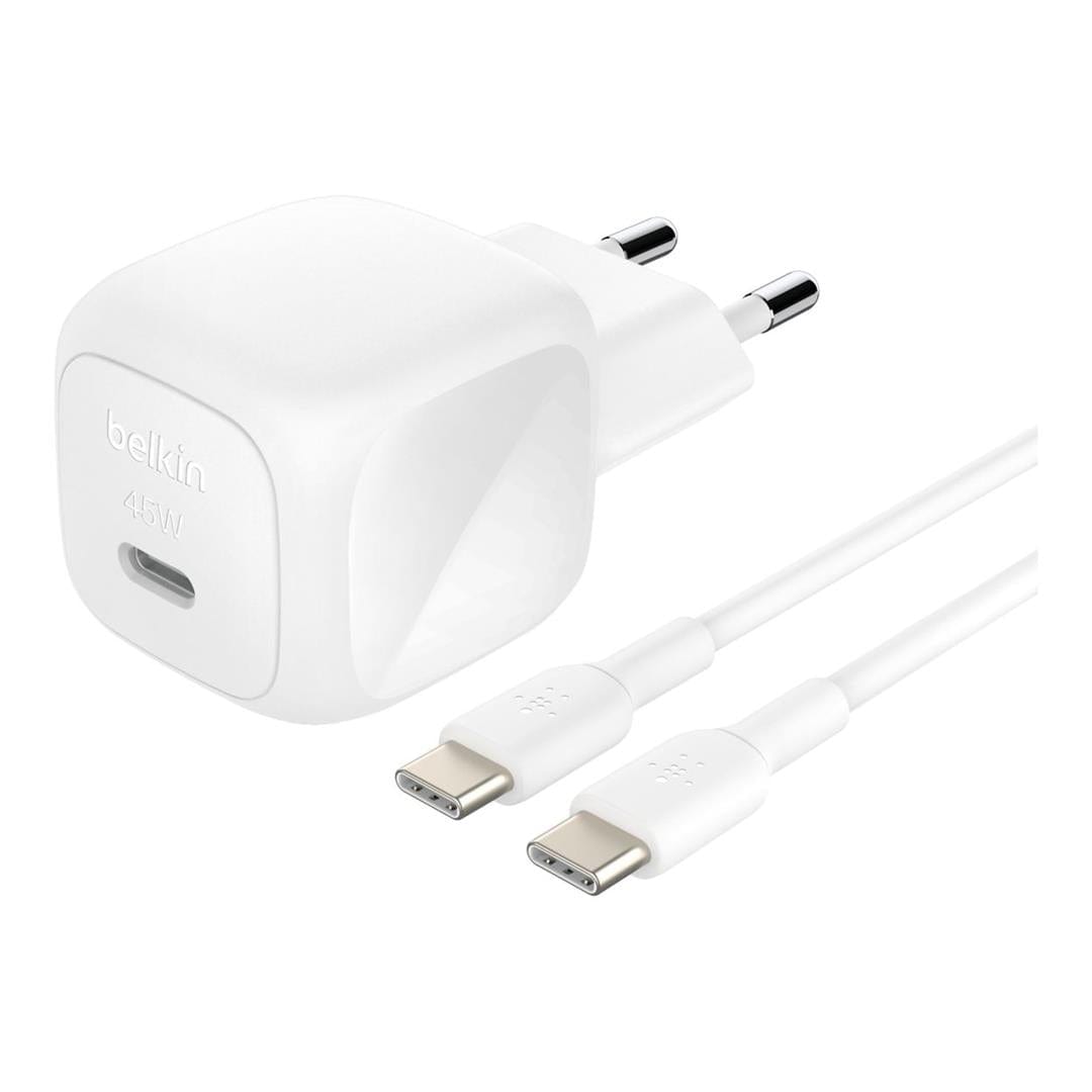 Belkin - BoostCharge - Single 45 Watt USB-C Charger (Does NOT include Cable) - White