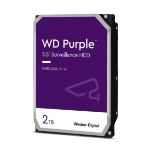 Western Digital Purple 2.0TB 3.5" Surveillance HDD is designed for 24/7 security systems, offering reliable performance with SATA3 6.0Gbps, 256MB cache, and 150MB/s sustained trans