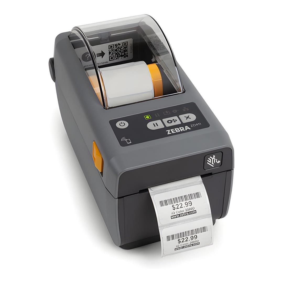 Zebra-Direct Thermal Printer ZD411; 300 dpi; USB; USB Host; Modular Connectivity Slot; BTLE5; EU and UK Cords; Swiss Font; EZPL