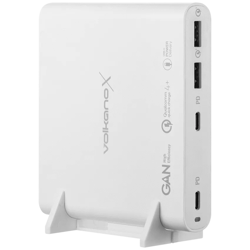 VolkanoX Boost Series 120W 4-Port GaN Laptop Charger - White