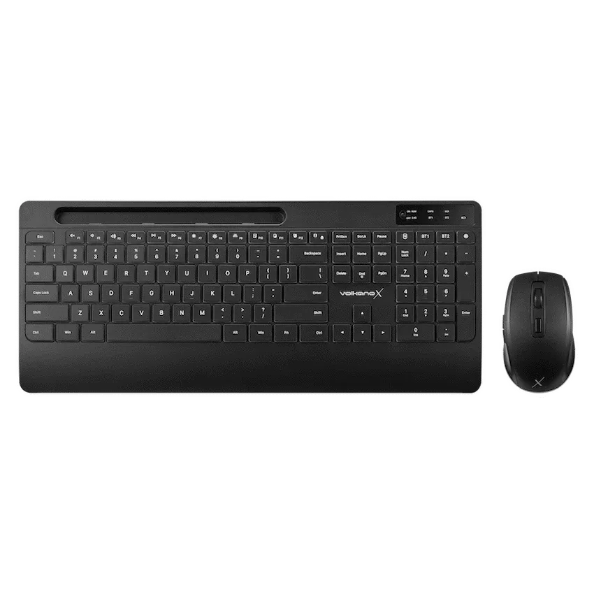 VolkanoX Gem Bluetooth Wireless Keyboard and Mouse Combo - Black