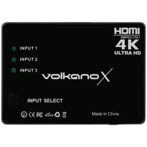 VolkanoX Define Series 3-Way 4K HDMI Switch with Remote