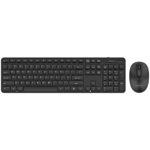 VolkanoX Garnet Series Rechargeable Bluetooth + 2.4GHz Keyboard and Mouse Combo - Black