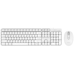 VolkanoX Garnet Bluetooth Wireless Keyboard and Mouse Combo - White