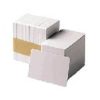 Zebra white PVC cards; 30 mil low coercivity magnetic stripe (500 cards)