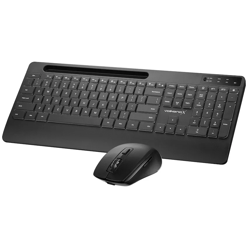 VolkanoX Gem Bluetooth Wireless Keyboard and Mouse Combo - Black - Image 2