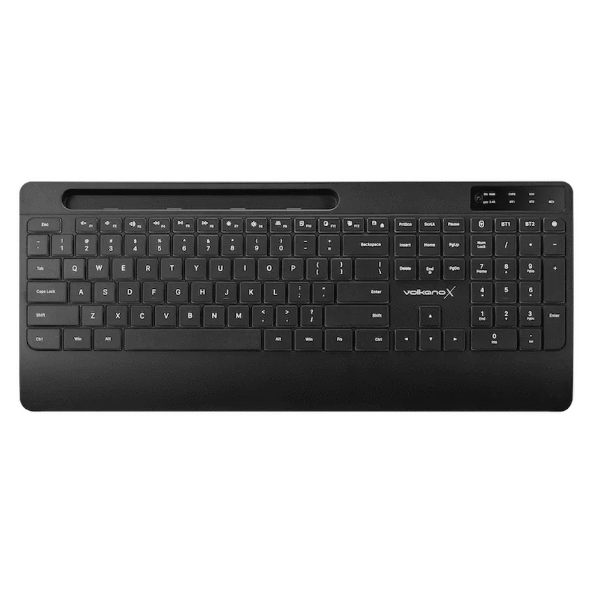 VolkanoX Gem Bluetooth Wireless Keyboard and Mouse Combo - Black - Image 3