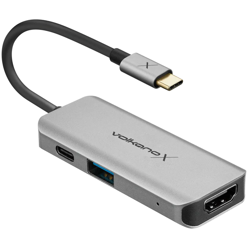 VolkanoX Core 3-in-1 USB-C Adapter (HDMI, USB 3.0, 100W PD) - Image 2