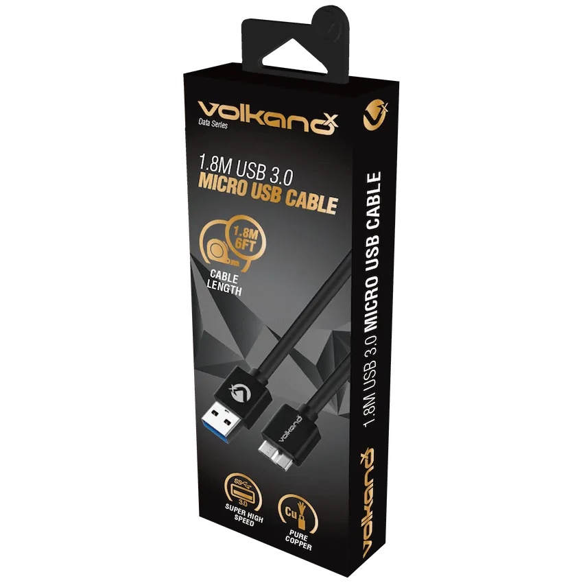 VolkanoX Data Series USB 3.0 Micro-B Cable 1.8m - Image 4