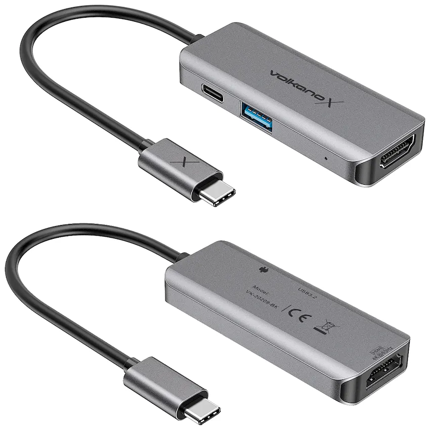 VolkanoX Core 3-in-1 USB-C Adapter (HDMI, USB 3.0, 100W PD) - Image 3