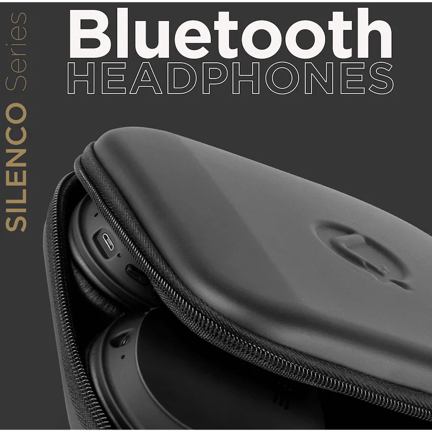 VolkanoX Silenco Series ANC Bluetooth Headphones - Black - Image 4