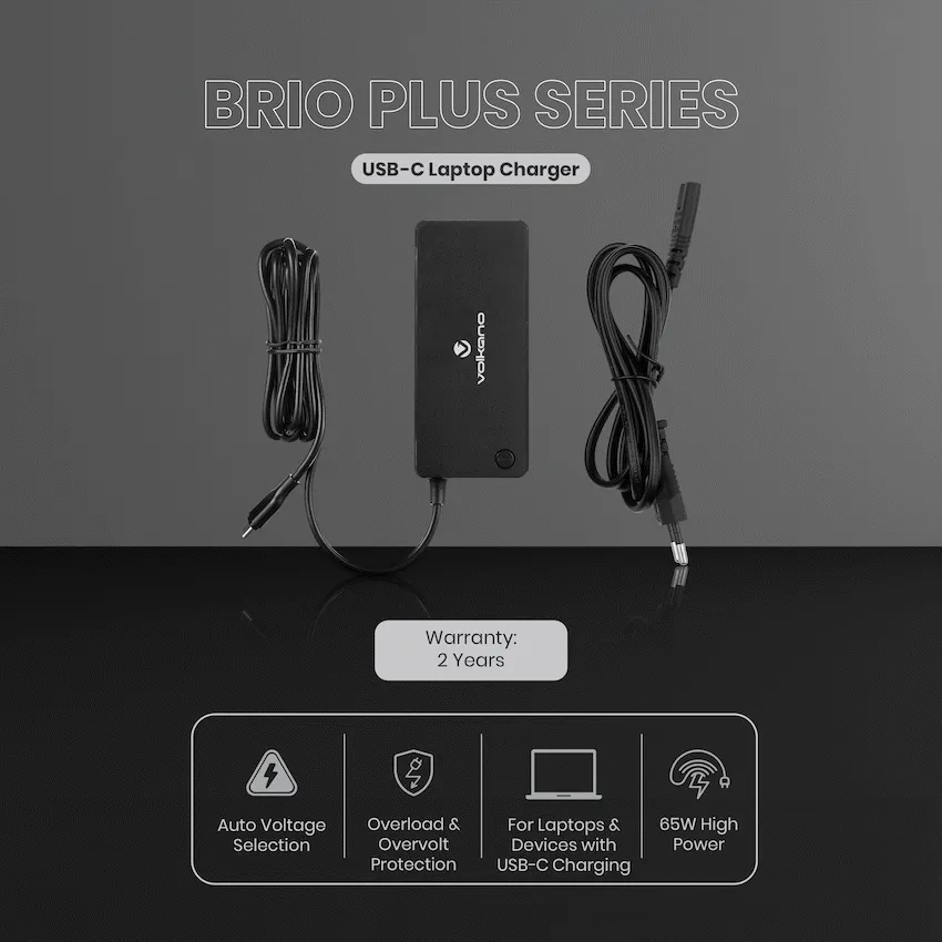 Volkano Brio Plus Series 65W USB-C Laptop Charger - Image 5