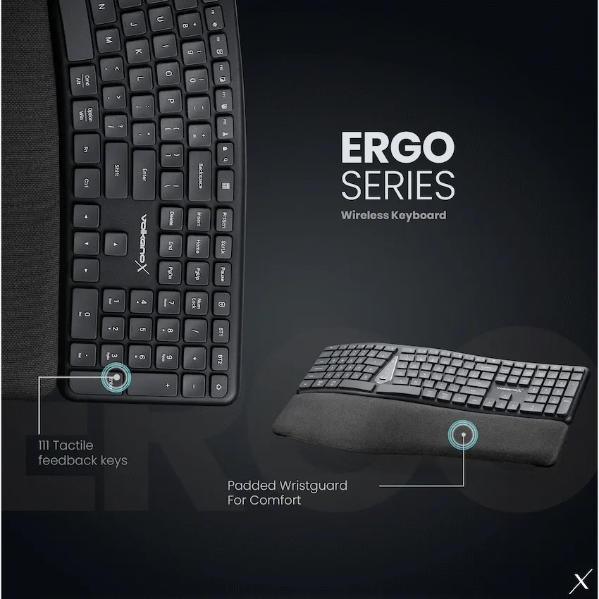 VolkanoX Ergo Split-Key Bluetooth Wireless Keyboard - Image 5