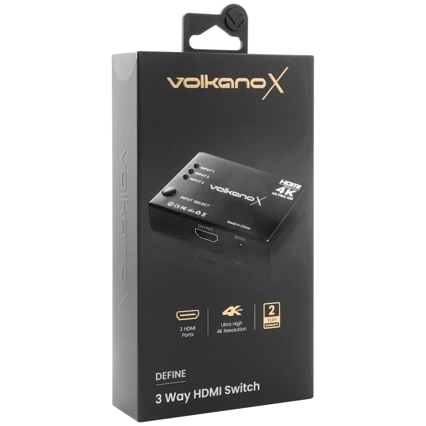 VolkanoX Define Series 3-Way 4K HDMI Switch with Remote - Image 5