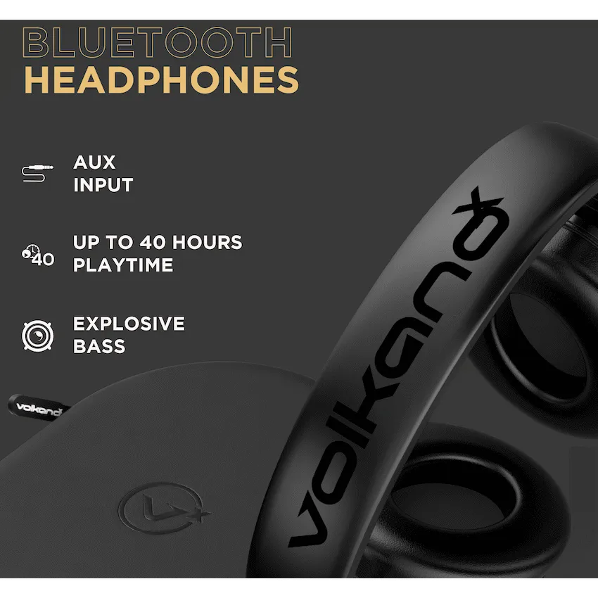VolkanoX Silenco Series ANC Bluetooth Headphones - Black - Image 5