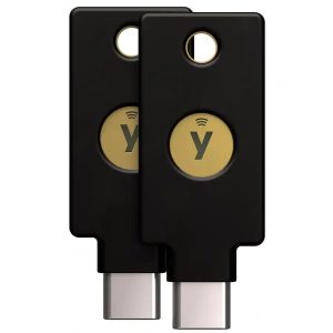 Yubico - YubiKey 5 NFC -USB-C - Two-Factor authentication (2FA) Security Key, Connect via USB-C or NFC, FIDO Certified - Protect Your Online Accounts - 2 Pack