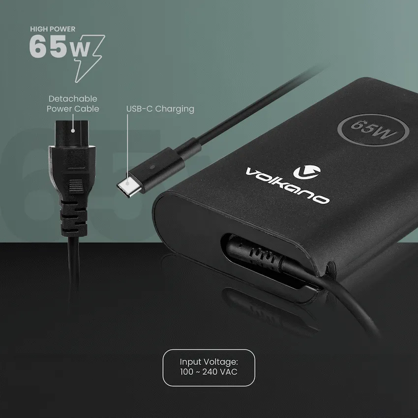 Volkano Brio Slimline Series 65W USB-C Laptop Charger - Image 6