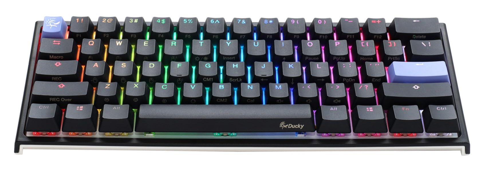 Ducky Keyboard One 2 Pro 60% Mechanical Keyboard; RGB; PBT Double Shot Keycaps - Cherry Blue .