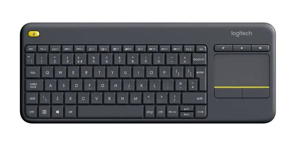 Logitech - Wireless Keyboard K400 Plus Touch - Graphite