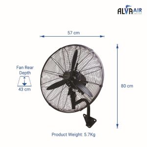 Alva ACS604 90W High Velocity Industrial Wall Fan