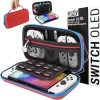 Orzly Case for Nintendo switch Oled Neon Red/Neon Blue console and original switch console, portable travel protective case with space for games and accessories - Tanami Gift box edition