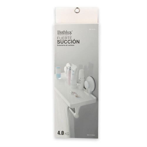 Bathlux Shelf With Handtowel Rack With Suction Cup