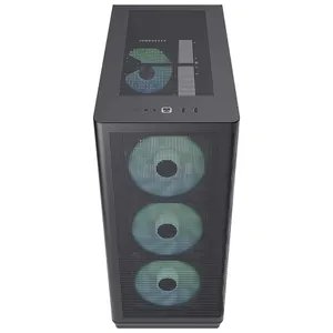 APNX C1-R premium Black mid-tower ATX case - 4x PWM ARGB Fan Included - 3x2.5'' or 3x 3.5'' - 360mm radiator - BTF Compatible.