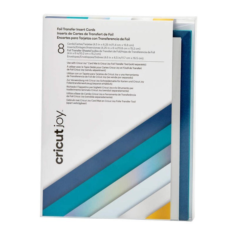 2009210 - Cricut Insert Cards Foil Blue Lagoon R30 11.4x15.9cm 8-Pack