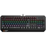 CANYON Hazard GK-6, Wired multimedia gaming keyboard with lighting effect, 108pcs rainbow LED, Numbers 104keys, EN double injection layout, cable length 1.8M, 450.5*163.7*42mm, 0.90kg, color black