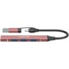CANYON hub DS-02 4in1 USB-A/C Pink