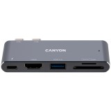 CANYON hub DS-5 5in1 Thunderbolt 3 4k Space Grey