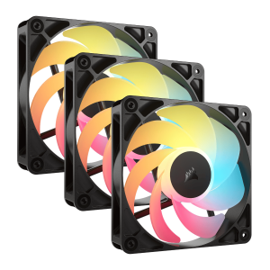 Corsair RS120-R ARGB 120mm PWM Reverse Fans Triple Pack - Black