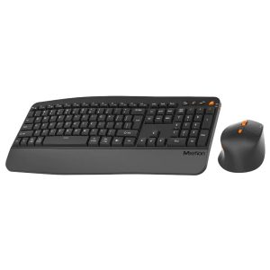 Meetion Director A Dual-Mode Wireless Keyboard and Mouse Combo – Rechargeable, Black