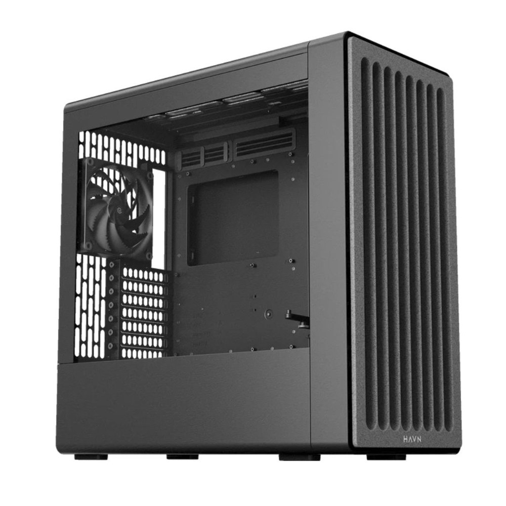 Aerocool HAVN BF 360 Flow Black EATX case - Adjustable GPU Bracket - Supports up to 7 fans (2x180; 1x140mm incl) - 2x 3.5'' or 4