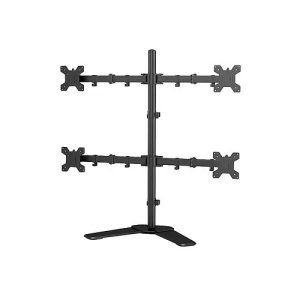 Tuff-Luv Quad Monitor Stand – 4x Monitors up to 32", Aluminium, Black