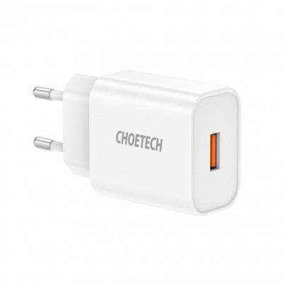 Choetech - Single USB-A Port Wall Charger - White