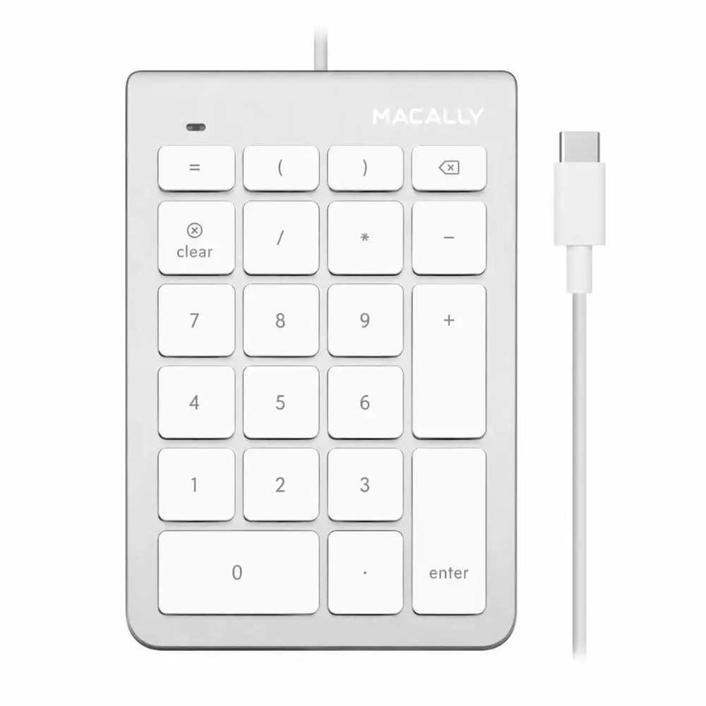 Macally - Wired USB-C Numeric Keypad Wired USB-C Numeric Keypad