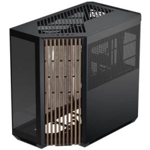 Aerocool APNX V1 premium Black and Wood mid-tower ATX case -Supports up to 10 fans - 6x2.5'' or 2x 3.5'' - 360mm radiator -
